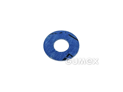 Dichtung PNEU aus DIMERSIL 20-Platte, 15/8mm, Stärke 1mm, 100bar, NBR/Aramidfasern, +250°C, blau, 
